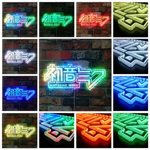 Hatsune Miku Logo RGB LED Sign