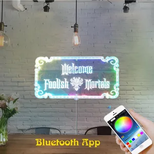 Haunted Mansion Welcome Foolish Mortals RGB LED Sign