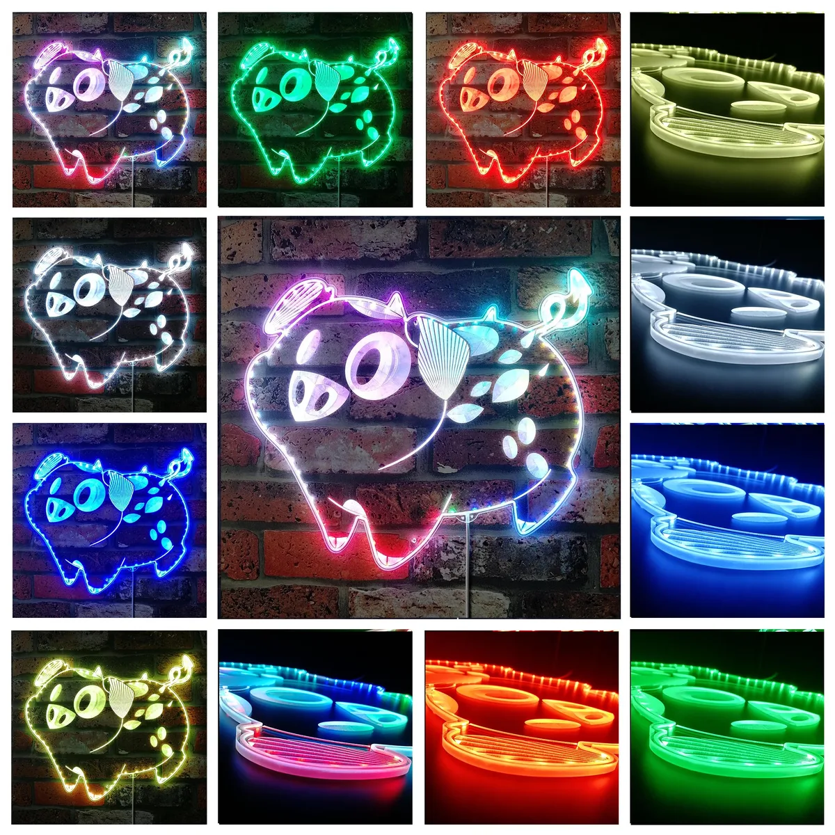 Hazbin Hotel Fat Nuggets RGB LED Sign