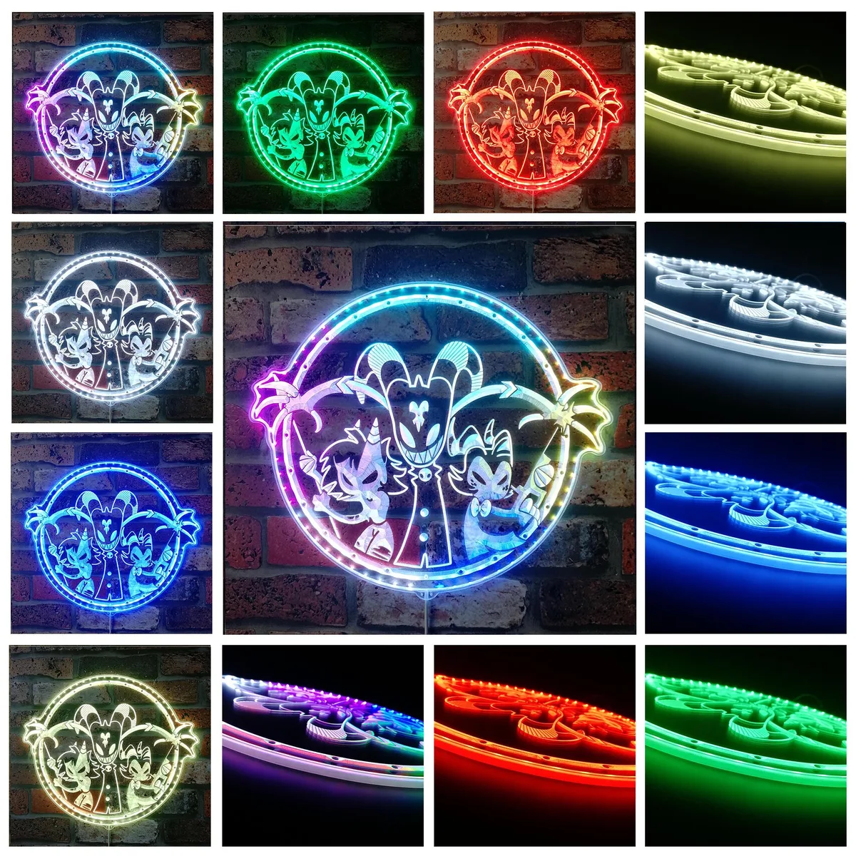 Hazbin Hotel Helluva Boss Characters RGB LED Sign