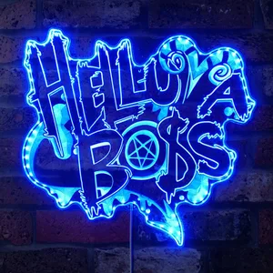 Hazbin Hotel Helluva Boss Logo RGB LED Sign