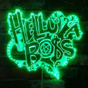 Hazbin Hotel Helluva Boss Logo RGB LED Sign