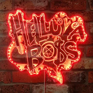 Hazbin Hotel Helluva Boss Logo RGB LED Sign