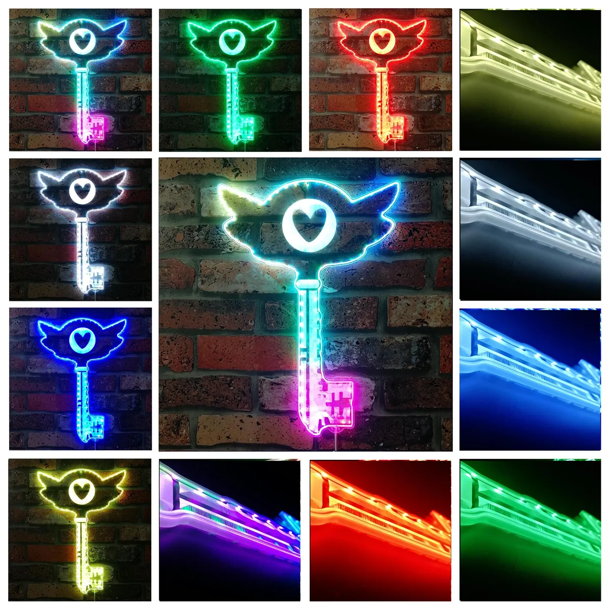 Hazbin Hotel Key RGB LED Sign