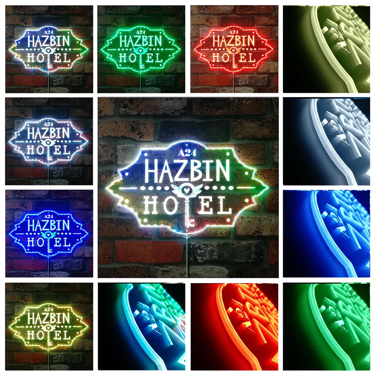 Hazbin Hotel Logo RGB LED Sign