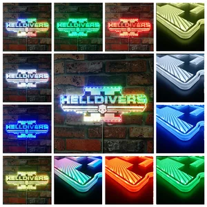Helldivers 2 Logo RGB LED Sign