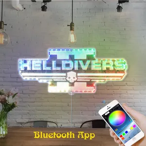 Helldivers 2 Logo RGB LED Sign