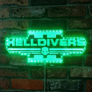 Helldivers 2 Logo RGB LED Sign