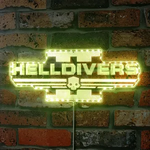 Helldivers 2 Logo RGB LED Sign