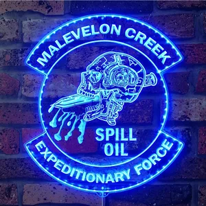 Helldivers Malevelon Creek RGB LED Sign