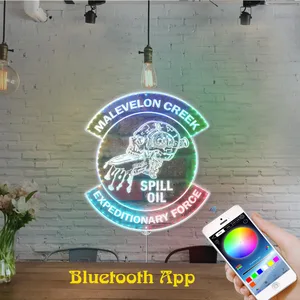 Helldivers Malevelon Creek RGB LED Sign