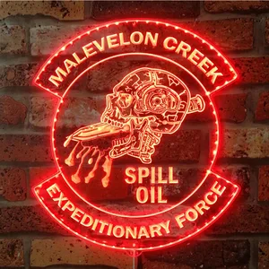 Helldivers Malevelon Creek RGB LED Sign