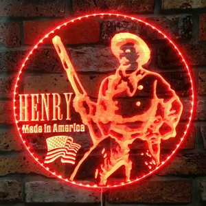 Henry Repeating Arms Logo RGB LED Sign