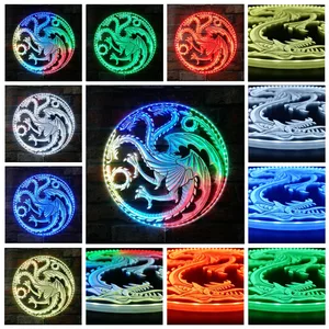 House of the Dragon Logo RGB LED Sign