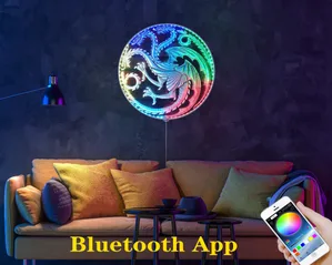 House of the Dragon Logo RGB LED Sign