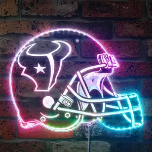 Houston Texans Helmet Logo RGB LED Sign