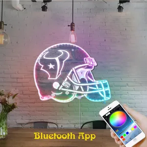 Houston Texans Helmet Logo RGB LED Sign