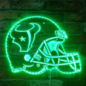 Houston Texans Helmet Logo RGB LED Sign