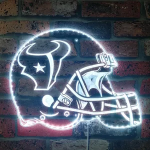 Houston Texans Helmet Logo RGB LED Sign