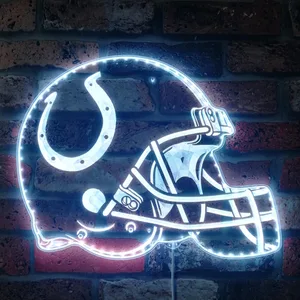 Indianapolis Colts Helmet Logo RGB LED Sign