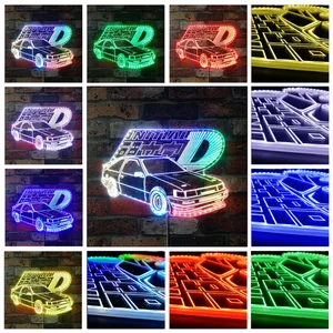 Initial D Logo RGB LED Sign