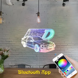 Initial D Logo RGB LED Sign