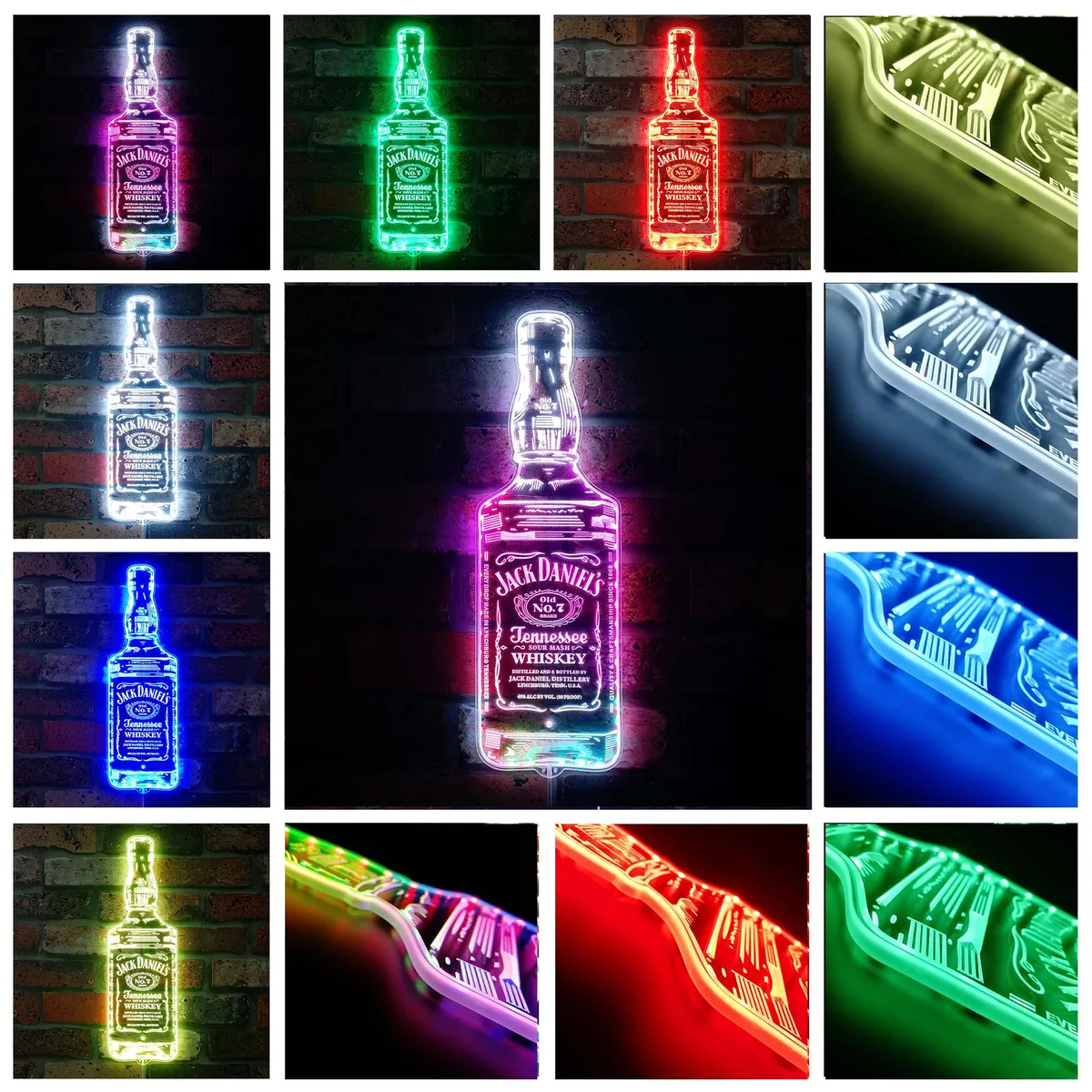 Jack Daniel's Bottle RGB LED Sign