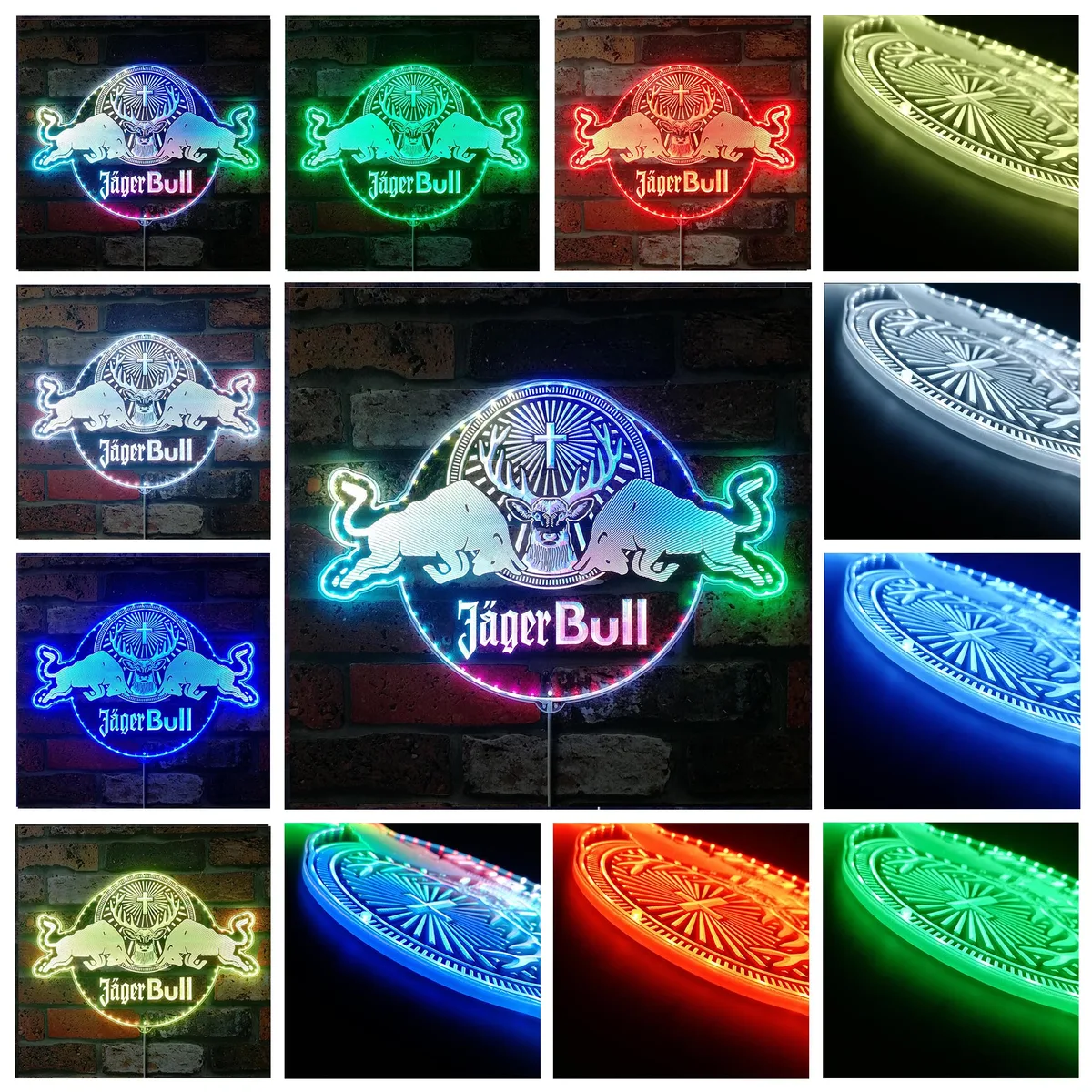 Jagermeister Jager Bull RGB LED Sign