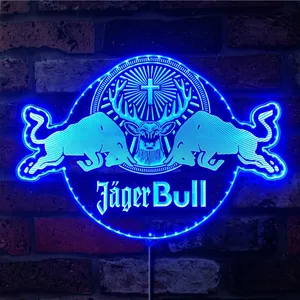 Jagermeister Jager Bull RGB LED Sign