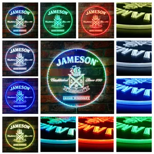 Jameson Whiskey Bar Logo RGB LED Sign