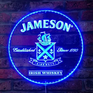Jameson Whiskey Bar Logo RGB LED Sign