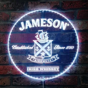 Jameson Whiskey Bar Logo RGB LED Sign