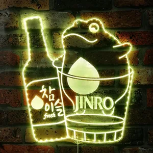 Jinro Soju Frog in Glass RGB LED Sign