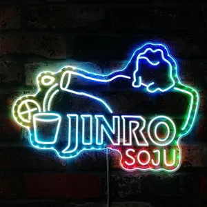 Jinro Soju Frog on Bottle RGB LED Sign