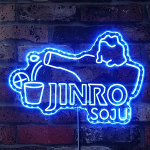 Jinro Soju Frog on Bottle RGB LED Sign