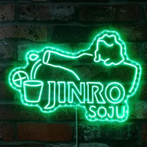 Jinro Soju Frog on Bottle RGB LED Sign