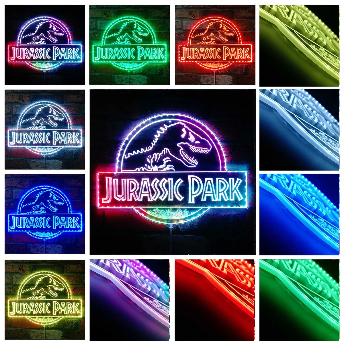 Jurassic Park Logo RGB LED Sign