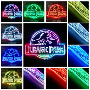 Jurassic Park Logo RGB LED Sign