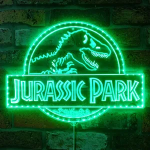 Jurassic Park Logo RGB LED Sign