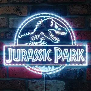 Jurassic Park Logo RGB LED Sign