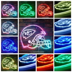 Kansas City Chiefs Helmet Logo RGB LED Sign