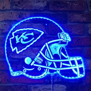 Kansas City Chiefs Helmet Logo RGB LED Sign