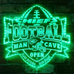 Kansas City Chiefs Man Cave RGB LED Sign