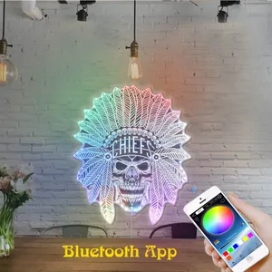 Kansas City Chiefs Mask RGB LED Sign