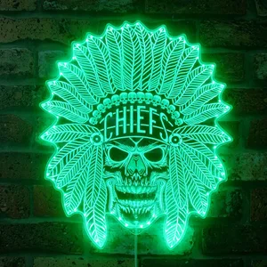 Kansas City Chiefs Mask RGB LED Sign
