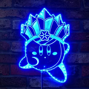 Kirby Kirby with Crown RGB LED Sign
