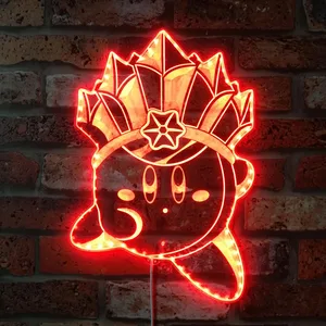 Kirby Kirby with Crown RGB LED Sign