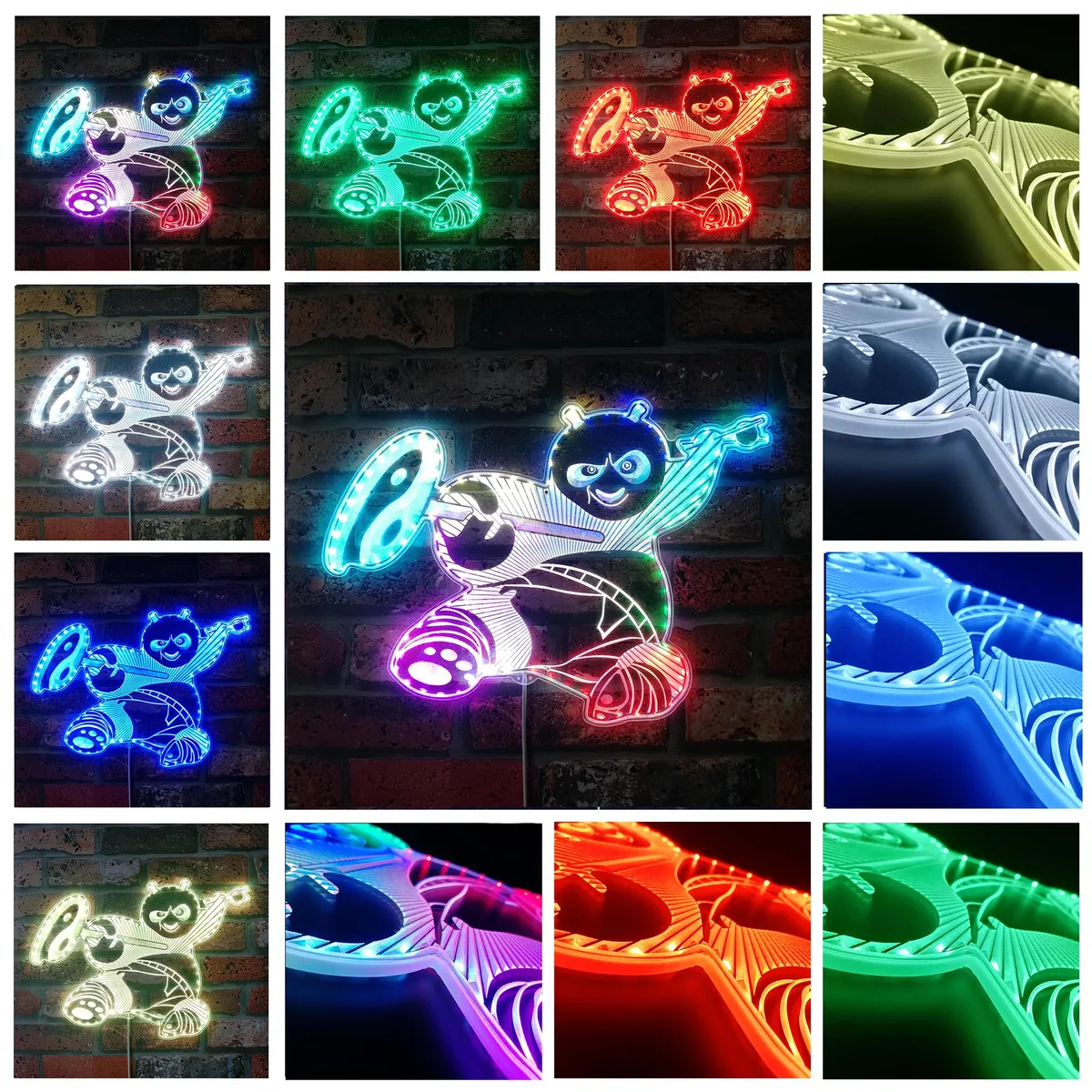 Kung Fu Panda Po RGB LED Sign