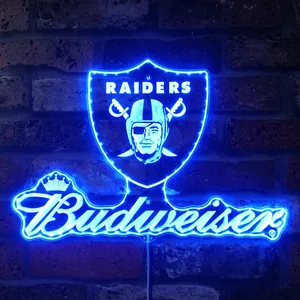 Las Vegas Raiders Budweiser RGB LED Sign