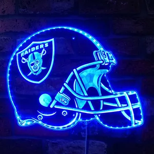 Las Vegas Raiders Helmet Logo RGB LED Sign